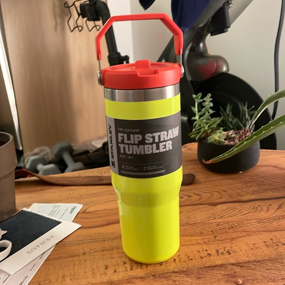 NWT Neon Stanley Cup Flip Straw Tumbler - 30 oz
